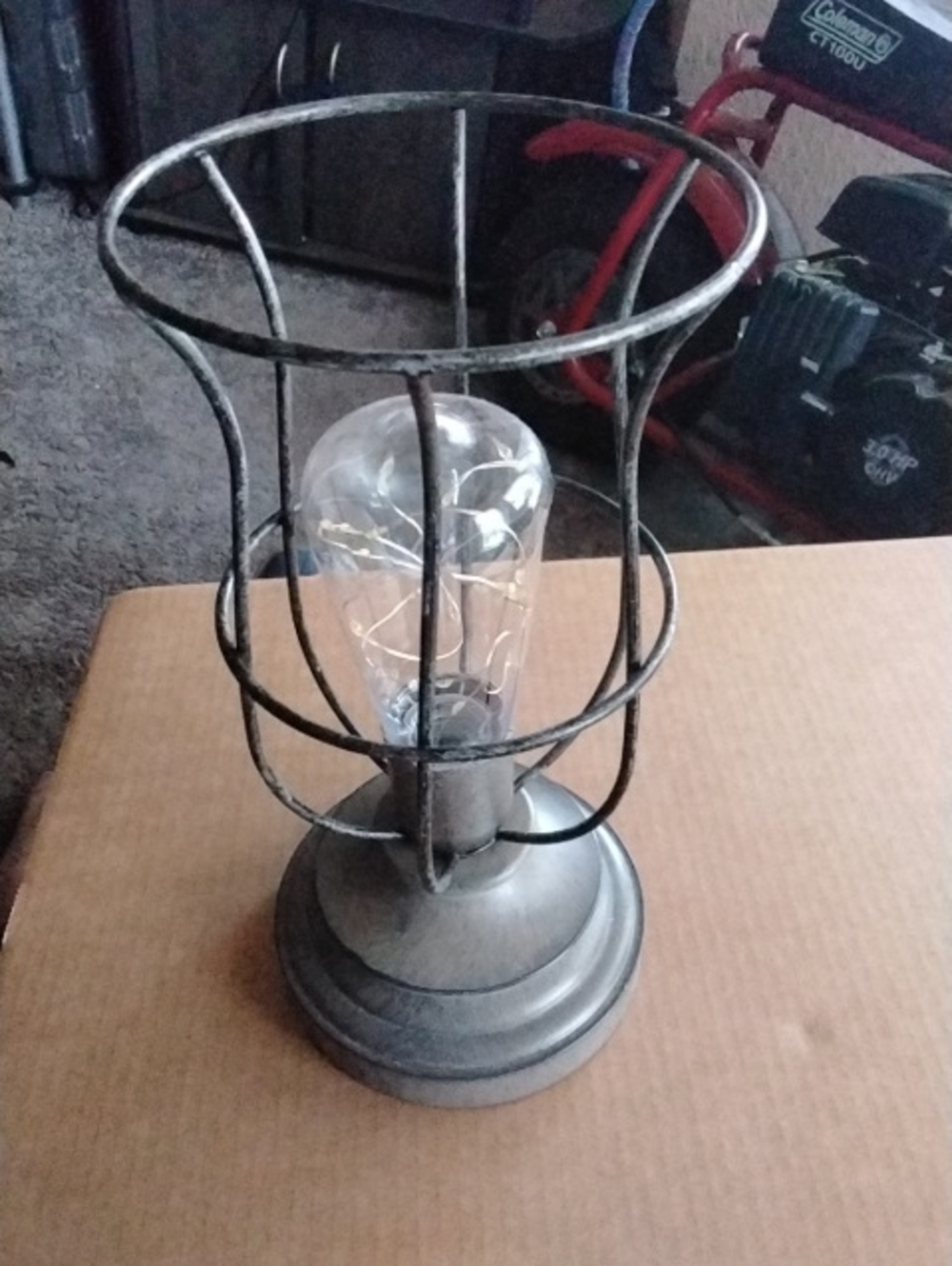 Industrial Battery Operated Tabletop Lamp 10"x 5"
